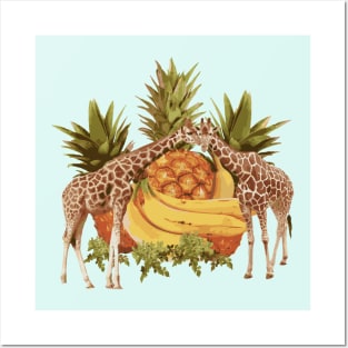 Giraffe Vintage Design Posters and Art